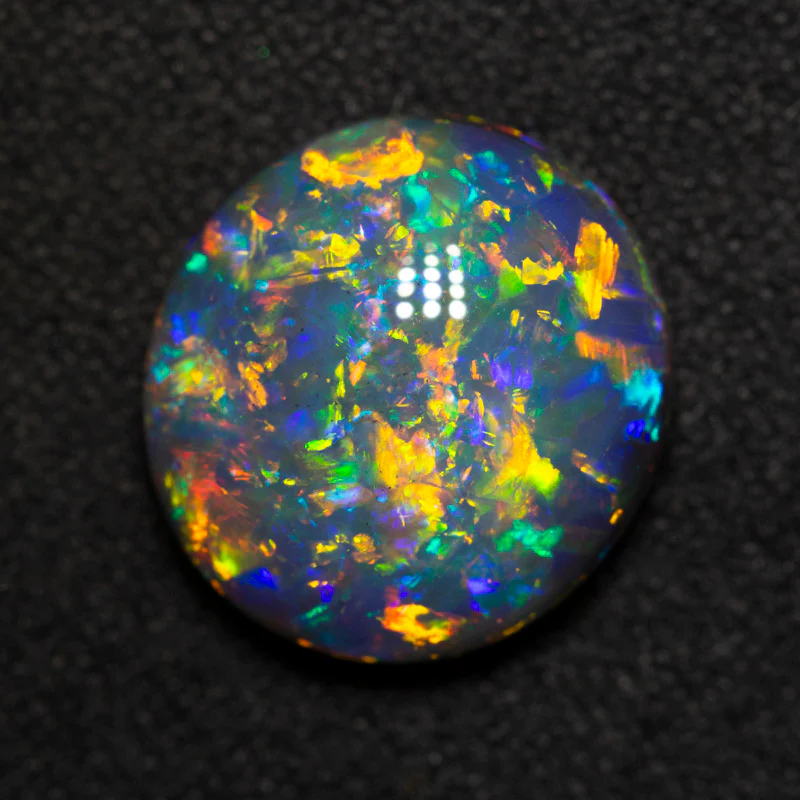 4.80 ct gem black opal 12.8x11.9x5.1mm - Image 3