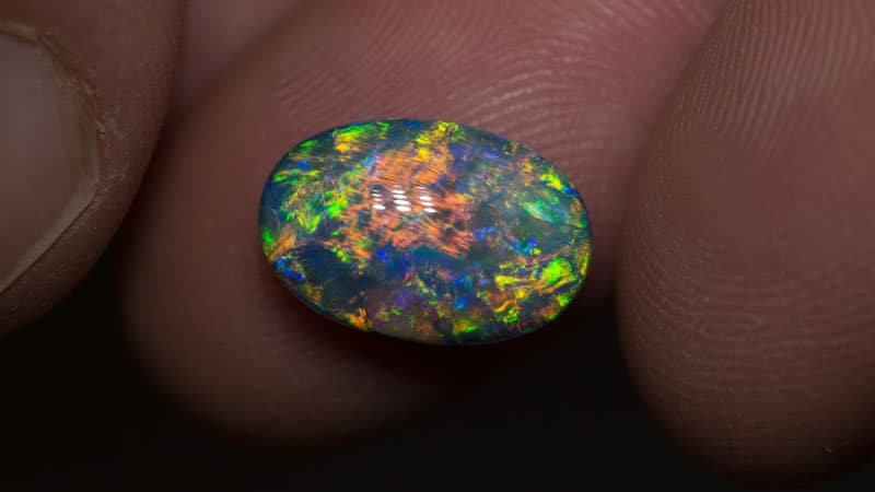 4.80 ct gem black opal 14x9x6mm - Image 2