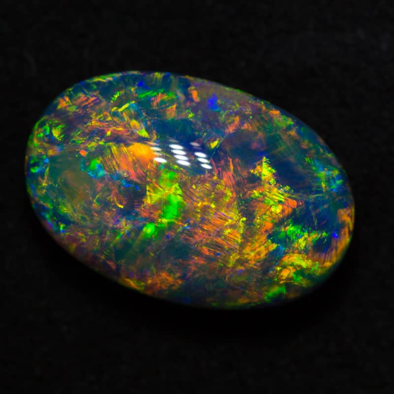 4.80 ct gem black opal 14x9x6mm - Image 4