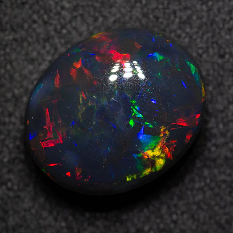 4.91 ct gem black opal 12x10x6.5mm - Image 2