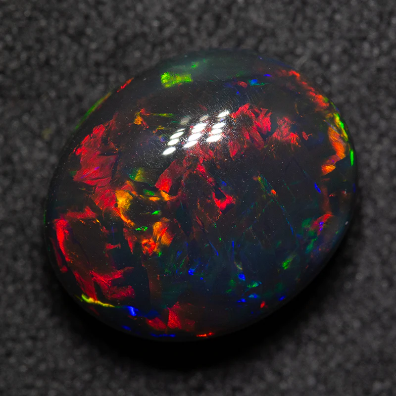 4.91 ct gem black opal 12x10x6.5mm - Image 3