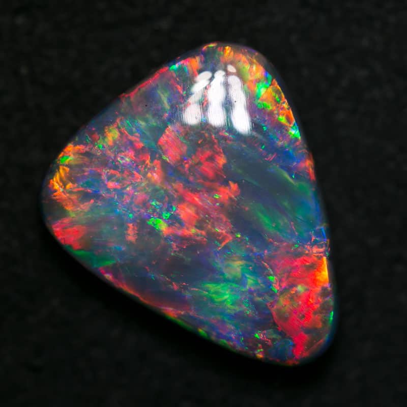 4.91 ct gem black opal for collectors 14x12x5mm - Image 3