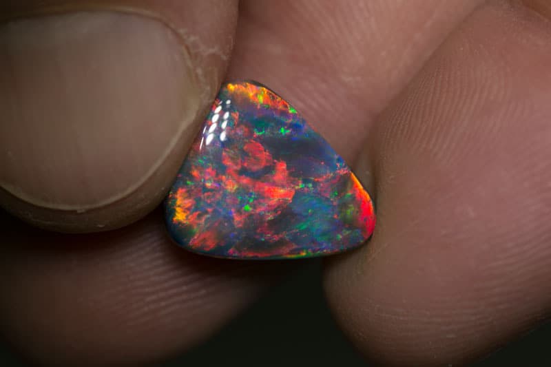 4.91 ct gem black opal for collectors 14x12x5mm - Image 6