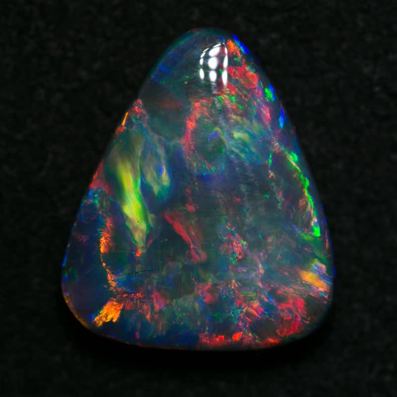4.91 ct gem black opal for collectors 14x12x5mm - Image 9
