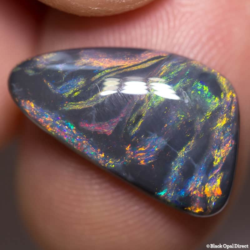 4.95 ct black opal picture stone 10x12x3mm - Image 2