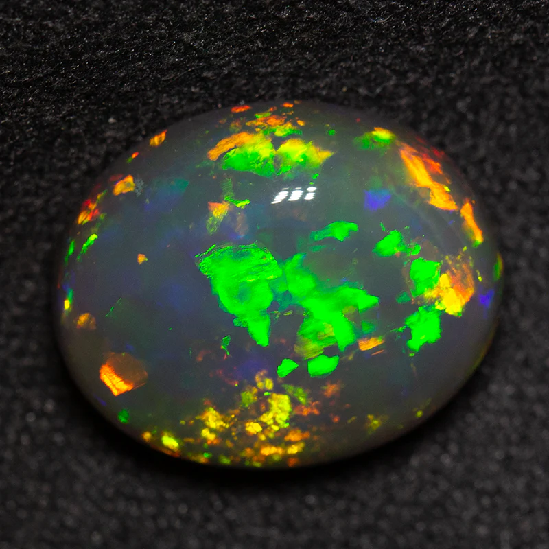 5.00 ct gem black opal 13.8x10.5x5.5mm - Image 2