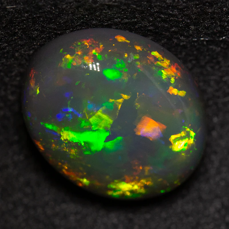 5.00 ct gem black opal 13.8x10.5x5.5mm - Image 3