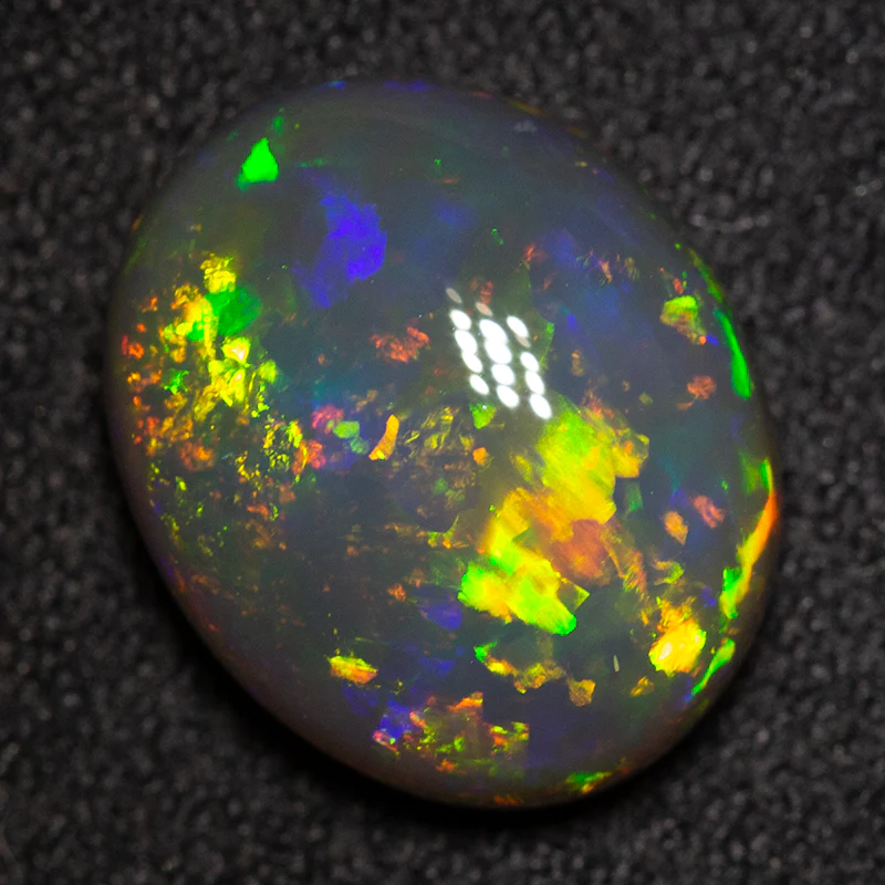 5.00 ct gem black opal 13.8x10.5x5.5mm - Image 4