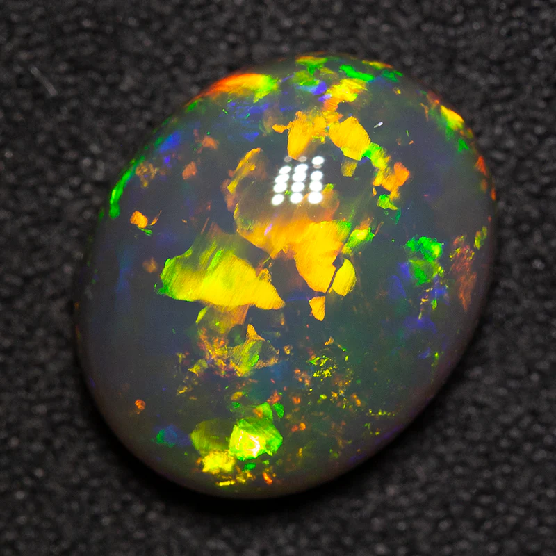 5.00 ct gem black opal 13.8x10.5x5.5mm - Image 5