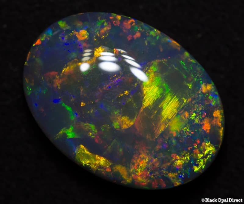 5.06 ct semi black gem opal 14.5x11x5mm - Image 3