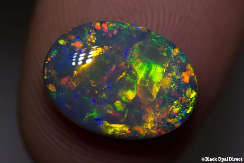 5.06 ct semi black gem opal 14.5x11x5mm - Image 5