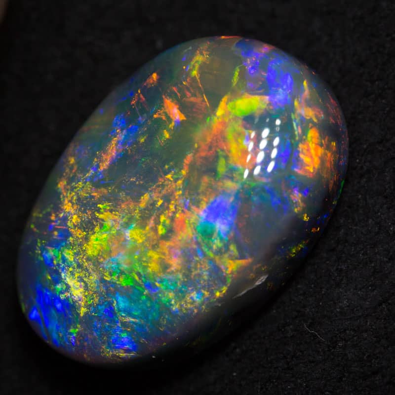 5.08 ct gem black opal 14x9.5x5.9mm - Image 3