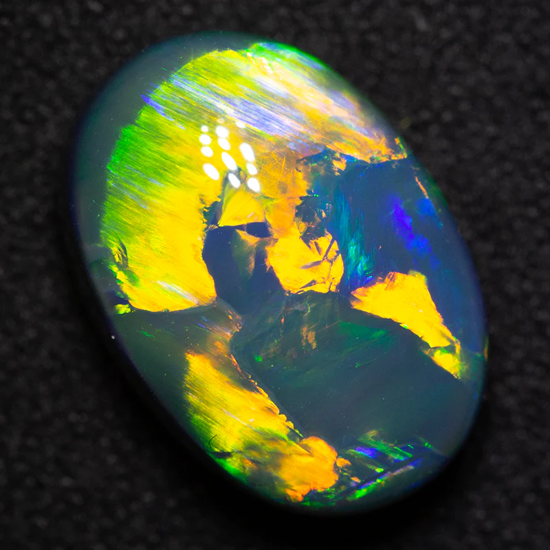 5.12 ct gem black opal 14.4x9.3x6mm - Image 2
