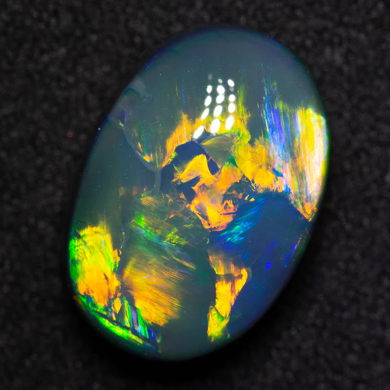 5.12 ct gem black opal 14.4x9.3x6mm - Image 3