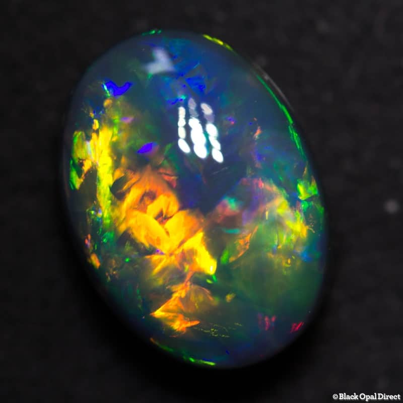 5.17 ct gem black collectors opal with Chinese Writing 13x9.5x6.5mm - Image 3