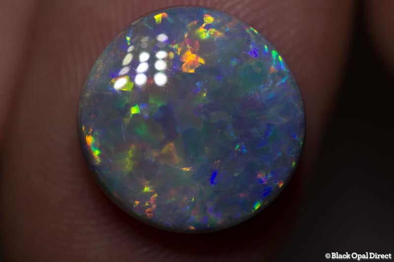 5.31 ct semi black opal 13mm round x5mm - Image 2