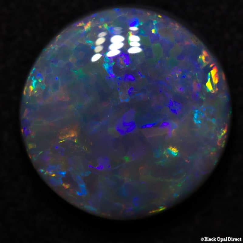 5.31 ct semi black opal 13mm round x5mm - Image 3