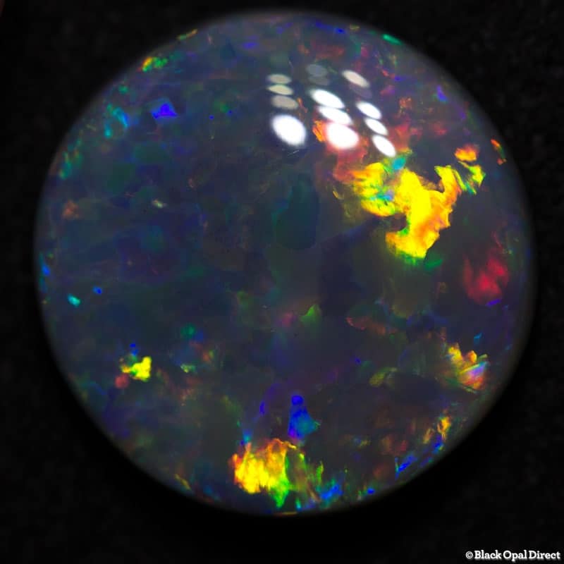5.31 ct semi black opal 13mm round x5mm - Image 4