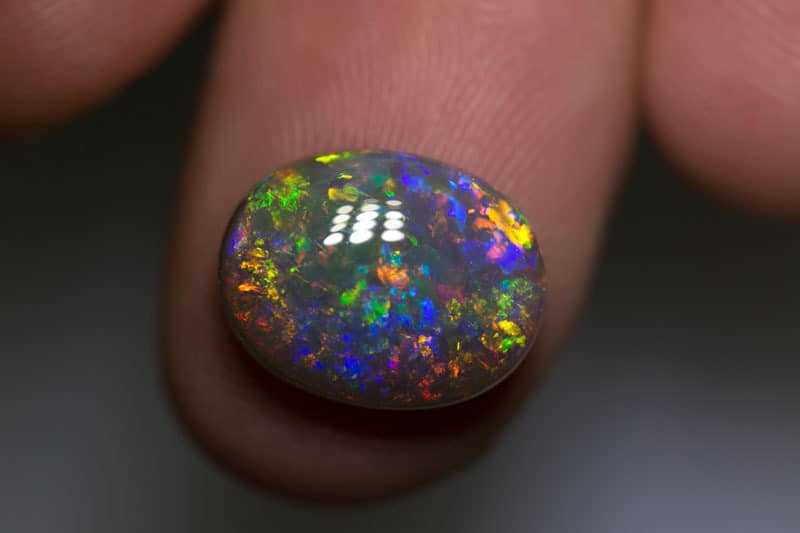 5.38 ct gem dark crystal opal 14x11x5mm - Image 2