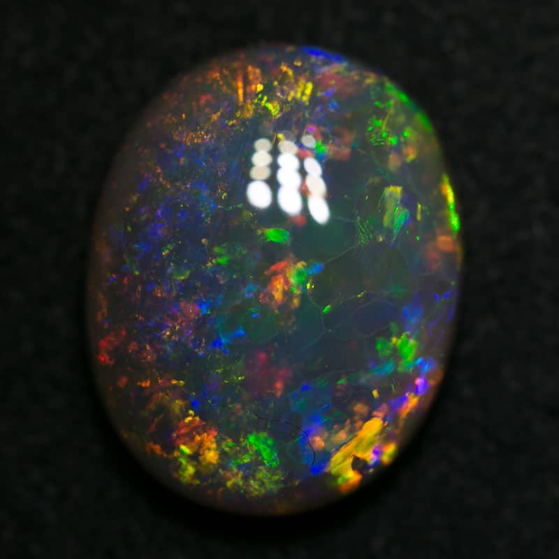 5.38 ct gem dark crystal opal 14x11x5mm - Image 3