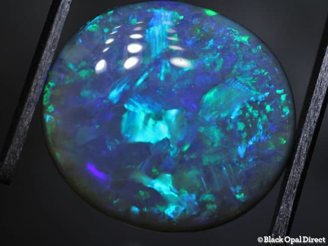 5.49 ct semi black opal 13.5x12.5x5mm - Image 5