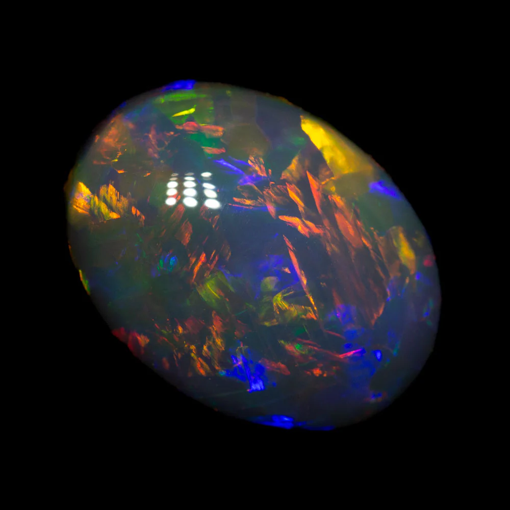 5.66 ct gem double-sided black opal 13.4x10.1x6.4mm - Image 2