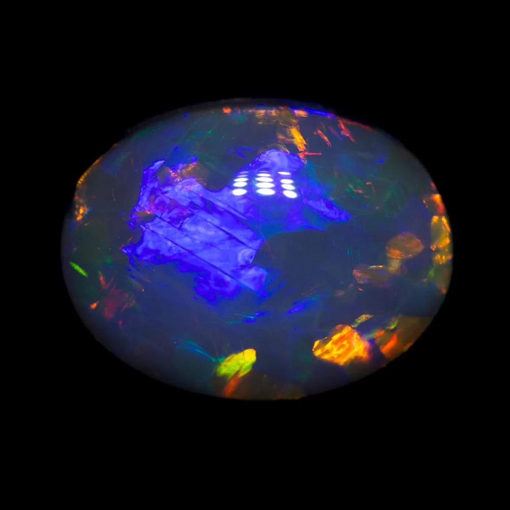 5.66 ct gem double-sided black opal 13.4x10.1x6.4mm - Image 4