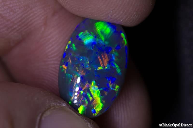 5.68 ct gem black opal 17x15x5mm - Image 2