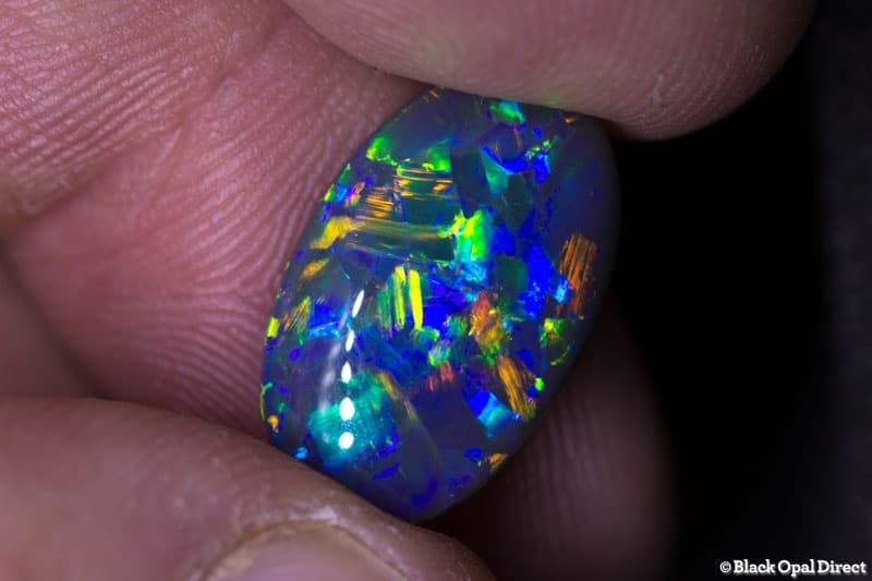 5.68 ct gem black opal 17x15x5mm - Image 3
