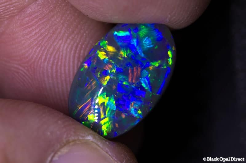 5.68 ct gem black opal 17x15x5mm - Image 4