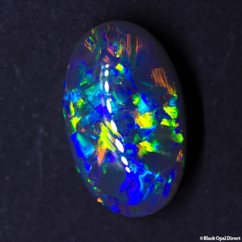 5.68 ct gem black opal 17x15x5mm - Image 5