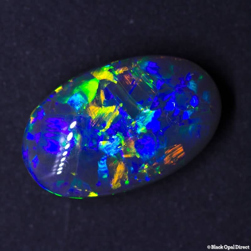 5.68 ct gem black opal 17x15x5mm - Image 6