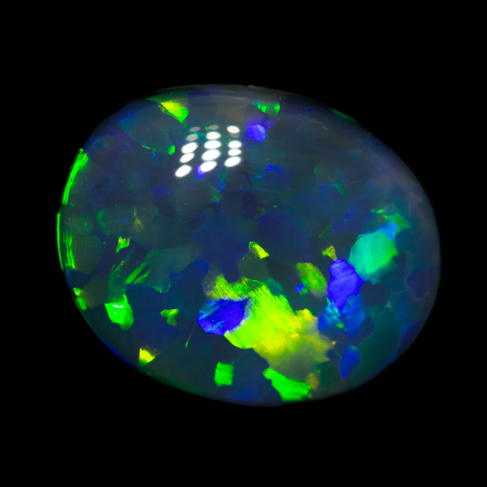 5.78 ct gem black opal 14.5x11.6x5.5mm - Image 2