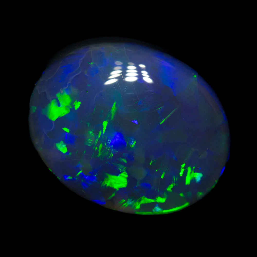 5.78 ct gem black opal 14.5x11.6x5.5mm - Image 4
