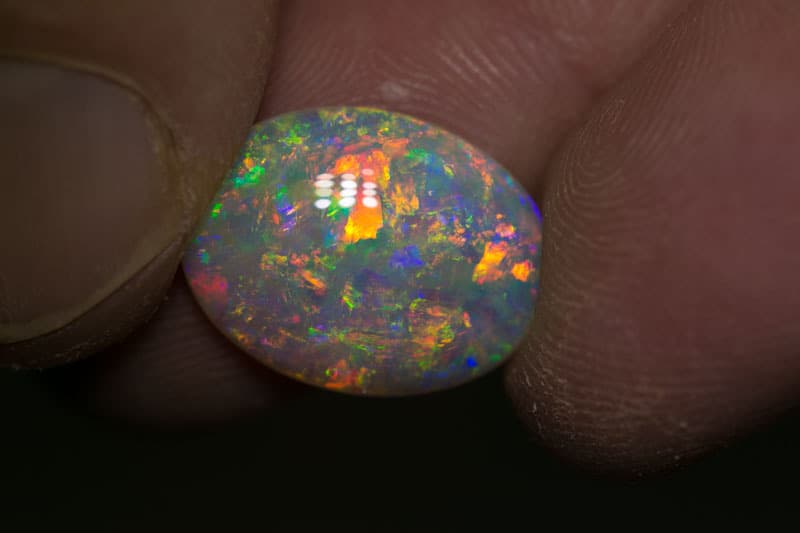 5.79 ct gem double sided crystal opal 17x13x4mm - Image 4
