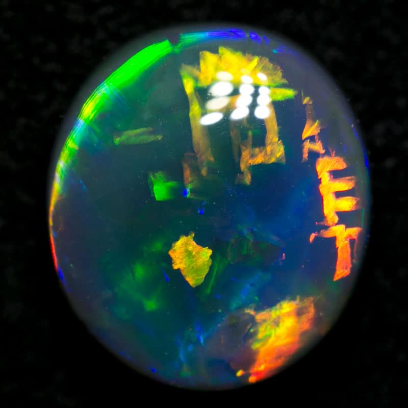 5.80 ct gem black opal 13x11x6mm - Image 2