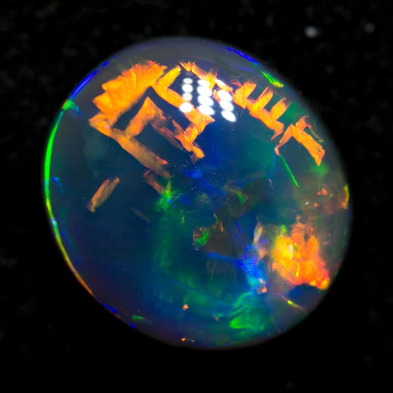 5.80 ct gem black opal 13x11x6mm - Image 4
