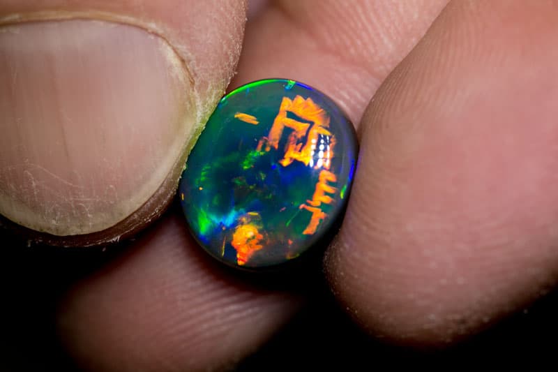 5.80 ct gem black opal 13x11x6mm - Image 7
