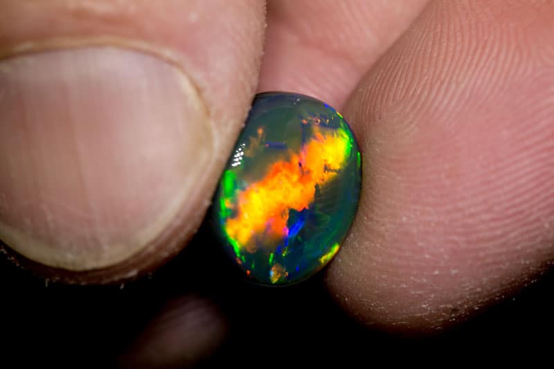 5.80 ct gem black opal 13x11x6mm - Image 8