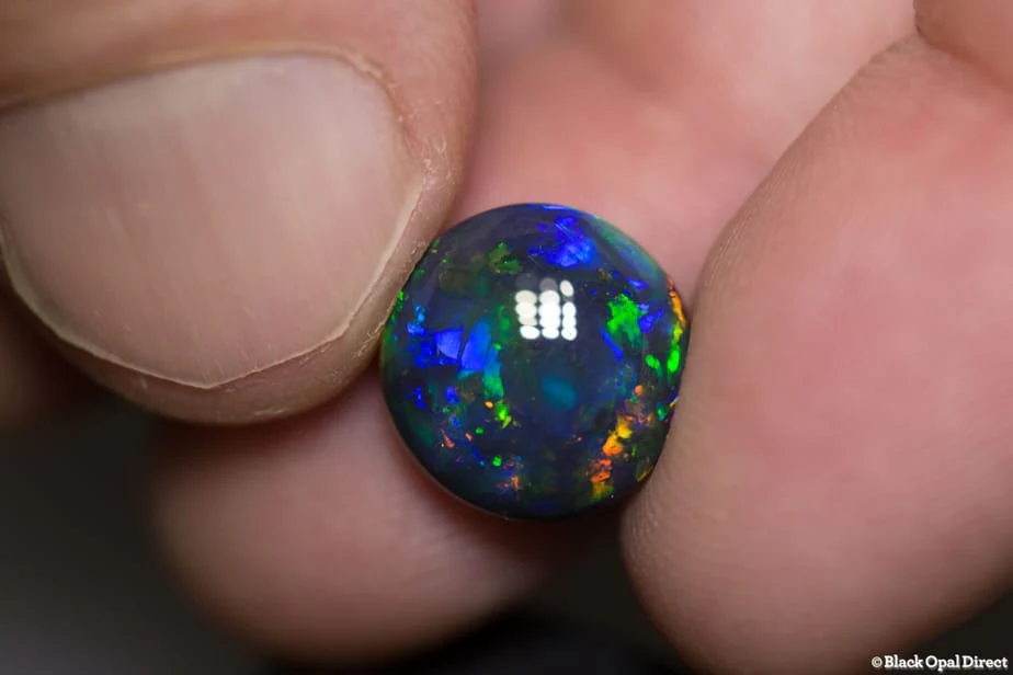 5.83 ct gem round black opal 12x12x6.5mm - Image 2