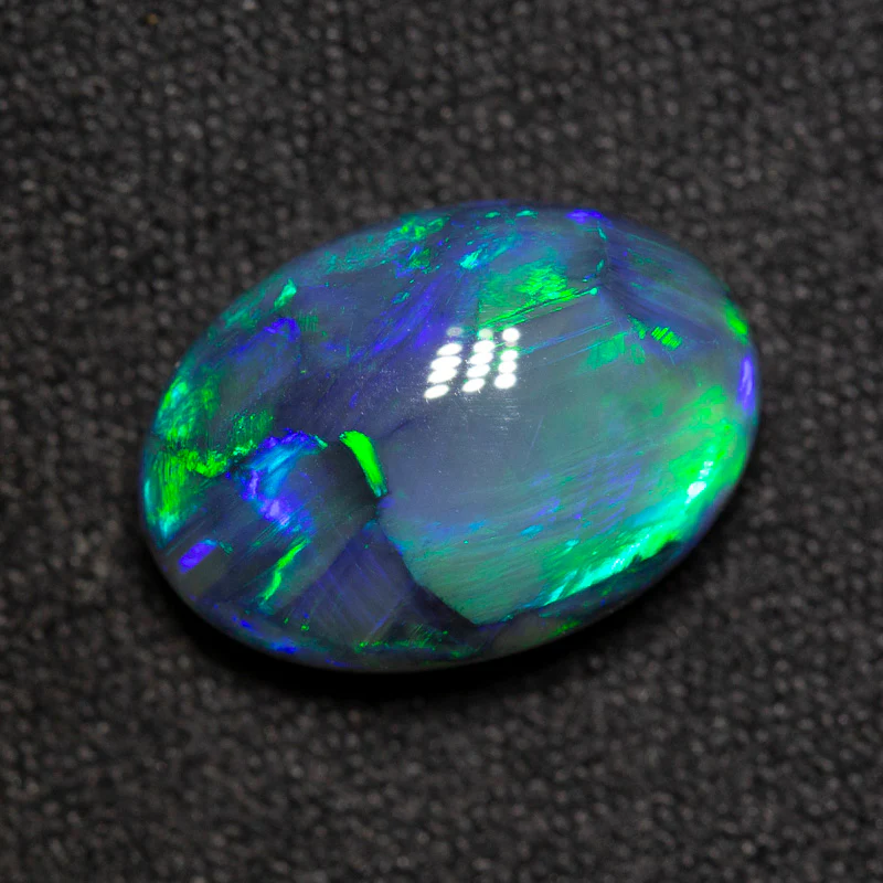 5.84 ct gem black opal 13.7x9.7x6.5mm - Image 3
