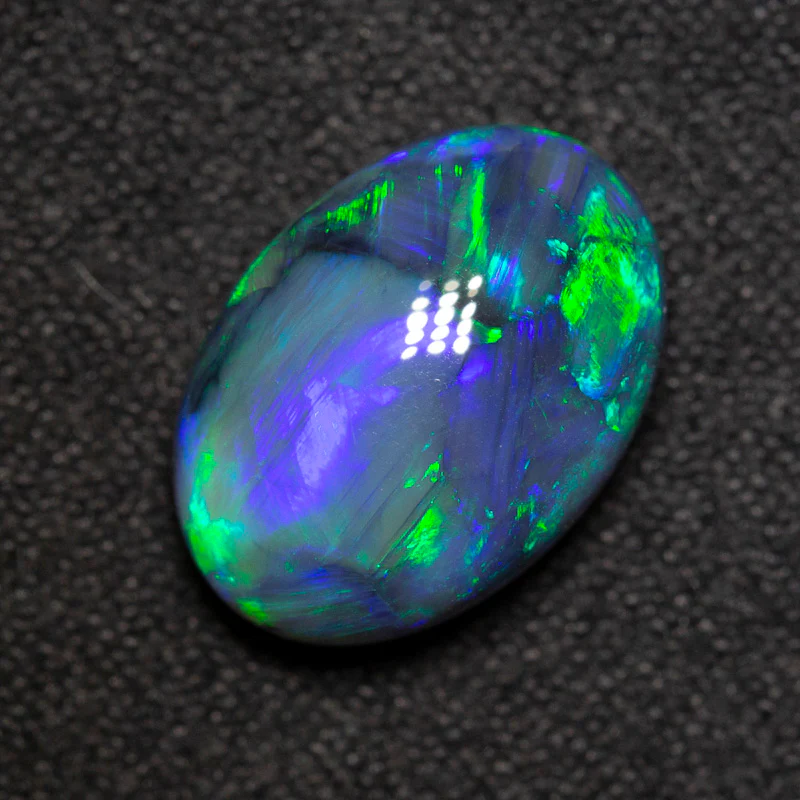 5.84 ct gem black opal 13.7x9.7x6.5mm - Image 4