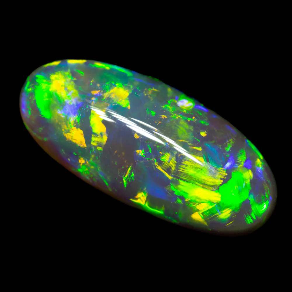 5.96 ct gem black crystal opal 18.3x8.3x6.3mm - Image 2