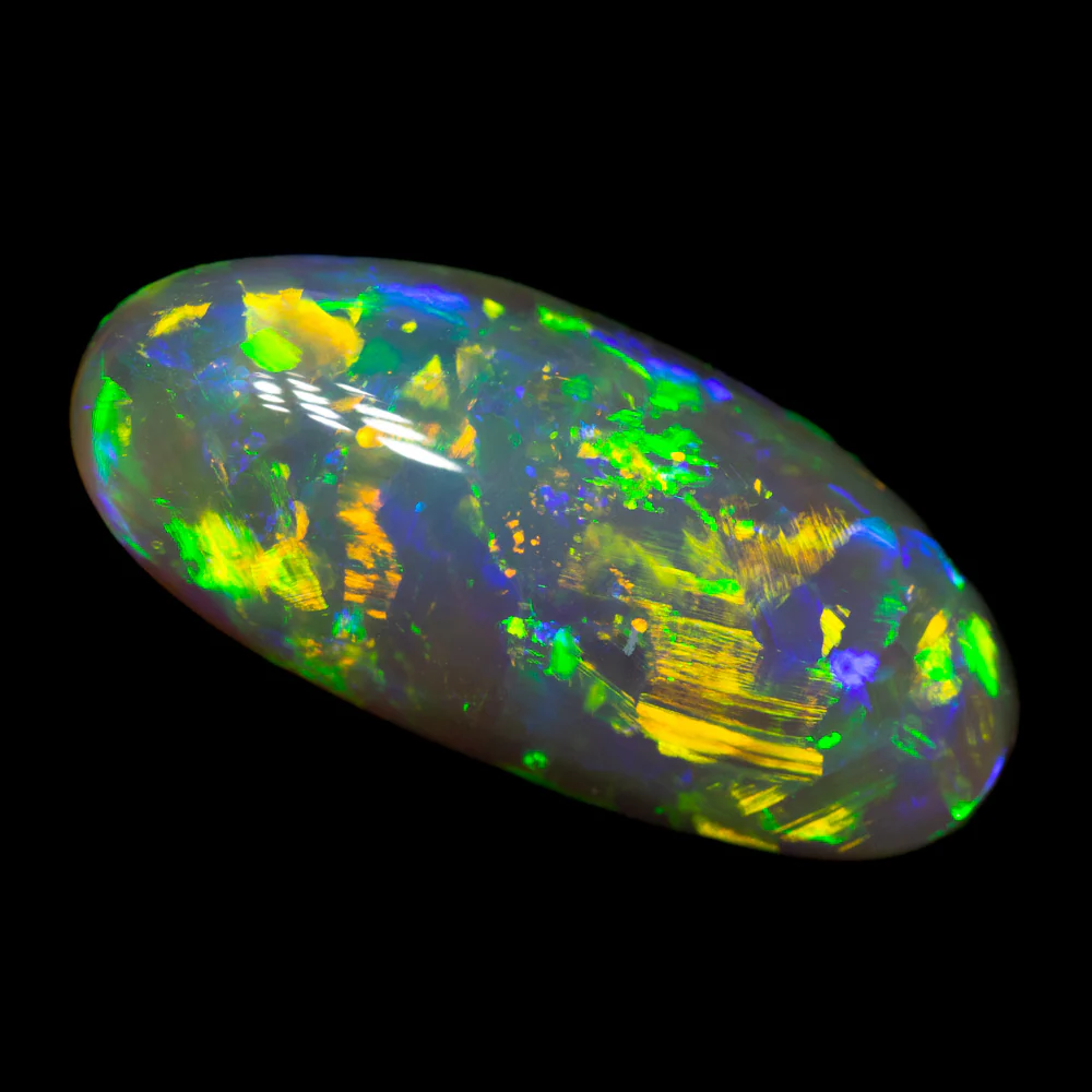 5.96 ct gem black crystal opal 18.3x8.3x6.3mm - Image 3