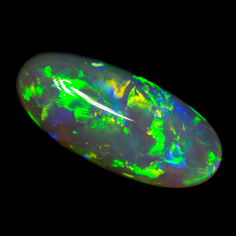 5.96 ct gem black crystal opal 18.3x8.3x6.3mm - Image 4