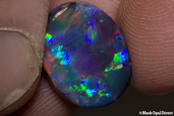 6.03 ct gem black opal 16x13x4mm - Image 3