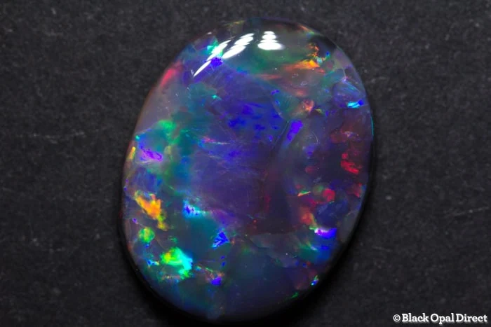 6.03 ct gem black opal 16x13x4mm - Image 4