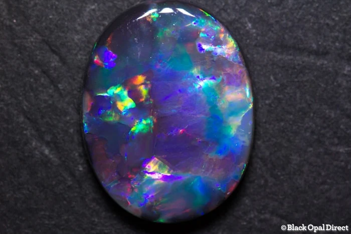 6.03 ct gem black opal 16x13x4mm - Image 6