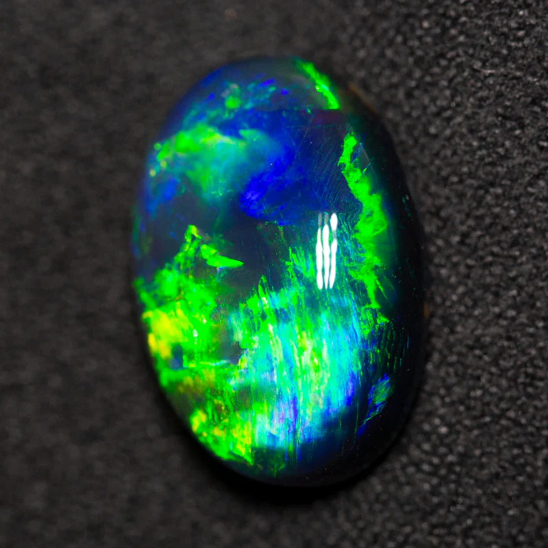 6.24 ct gem black crystal opal 15.1x10.5x6.3mm - Image 4
