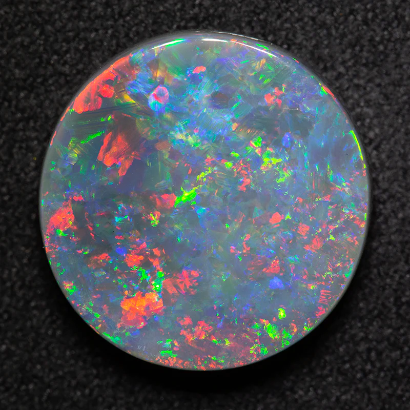 6.30 ct dark opal 14.8mm round x 4.2mm - Image 2